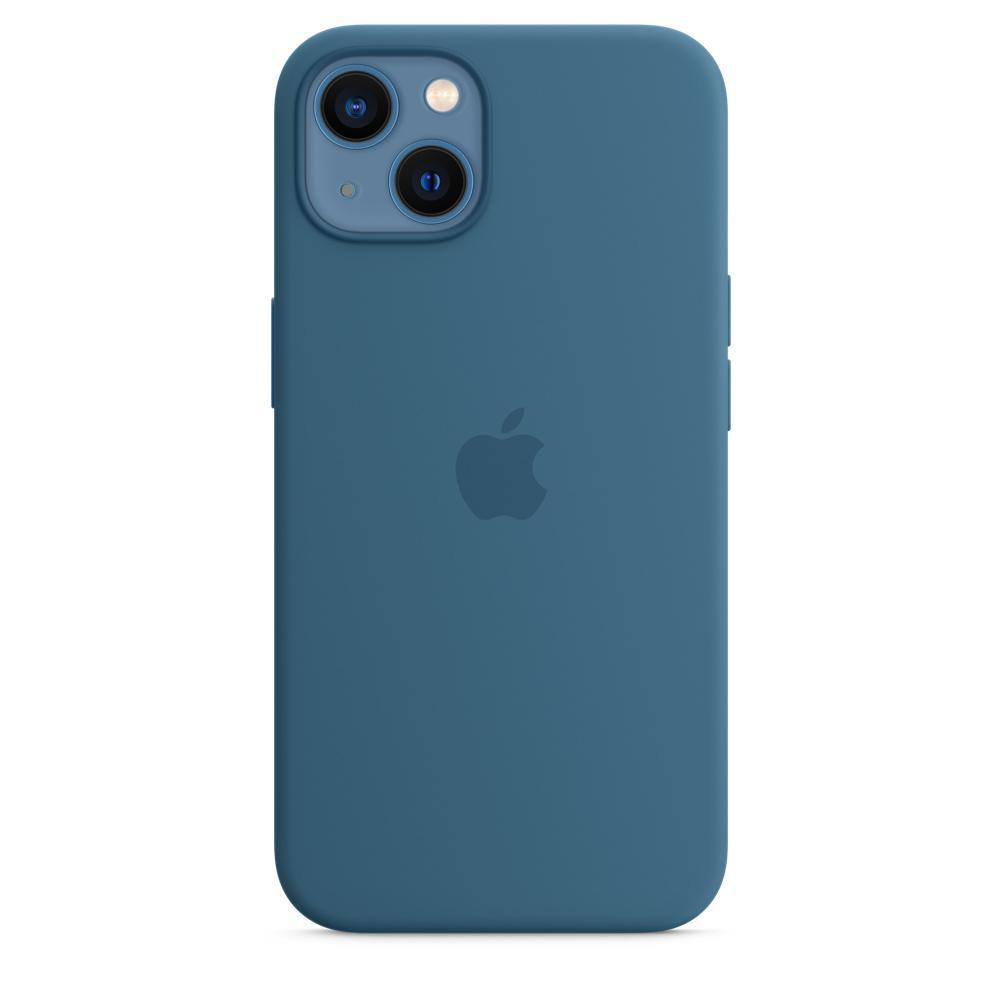 APPLE Silikon Case mit MagSafe, Backcover, Apple, iPhone 13, Eisblau