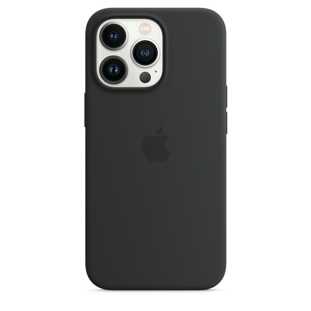 Schwarze Handyhülle mit Apple-Logo. Die Hülle bedeckt die Rückseite und Seiten des Telefons.