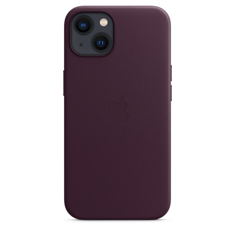 APPLE Leder Case mit MagSafe Backcover, für Apple iPhone 13, Dunkelkirsch