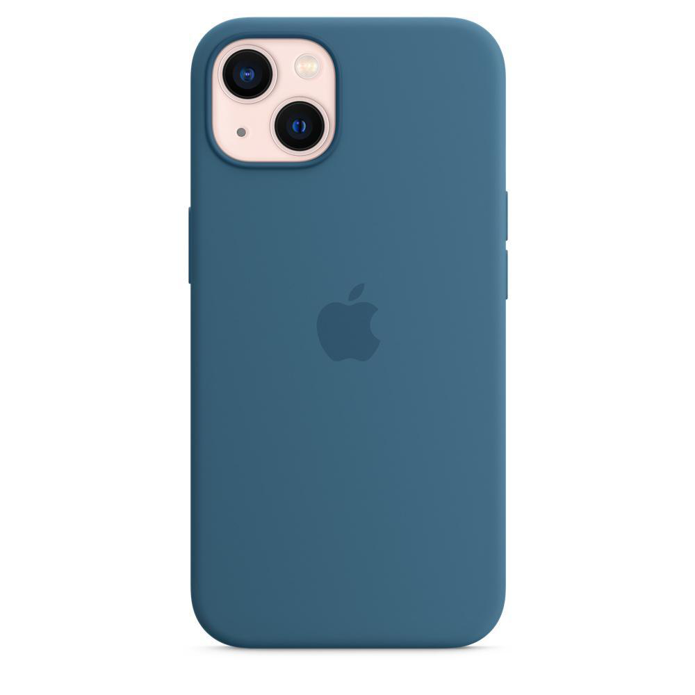 APPLE Silikon Case mit MagSafe, Backcover, Apple, iPhone 13, Eisblau