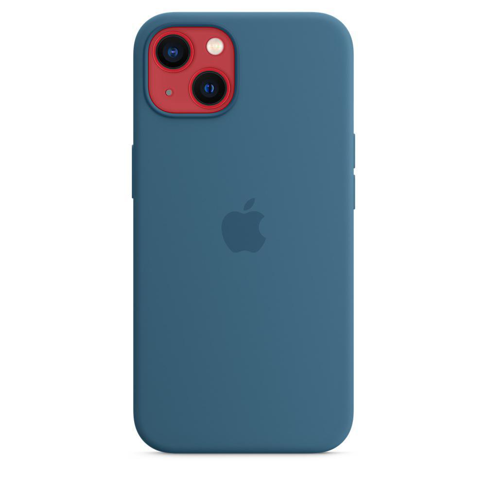 APPLE Silikon Case mit MagSafe, Backcover, Apple, iPhone 13, Eisblau