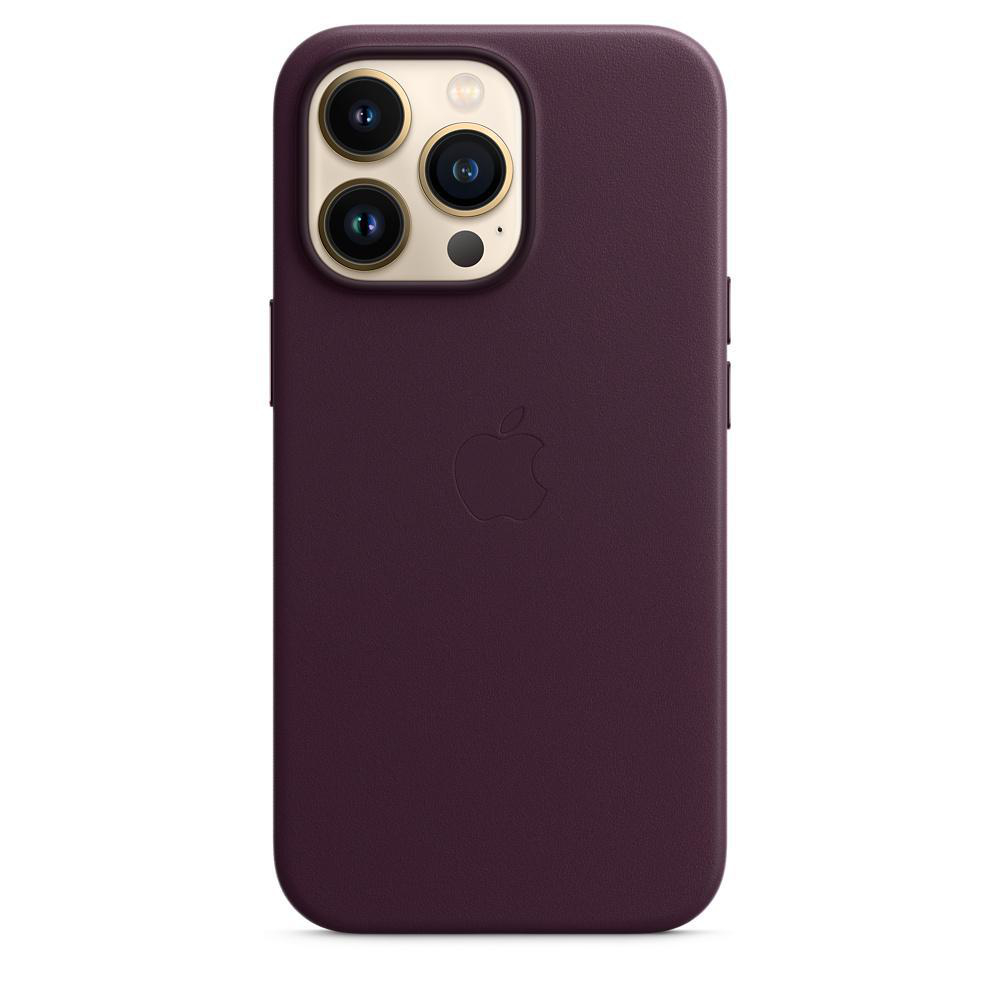 APPLE Leder Case mit MagSafe, Backcover, Apple, iPhone 13 Pro, Dunkelkirsch