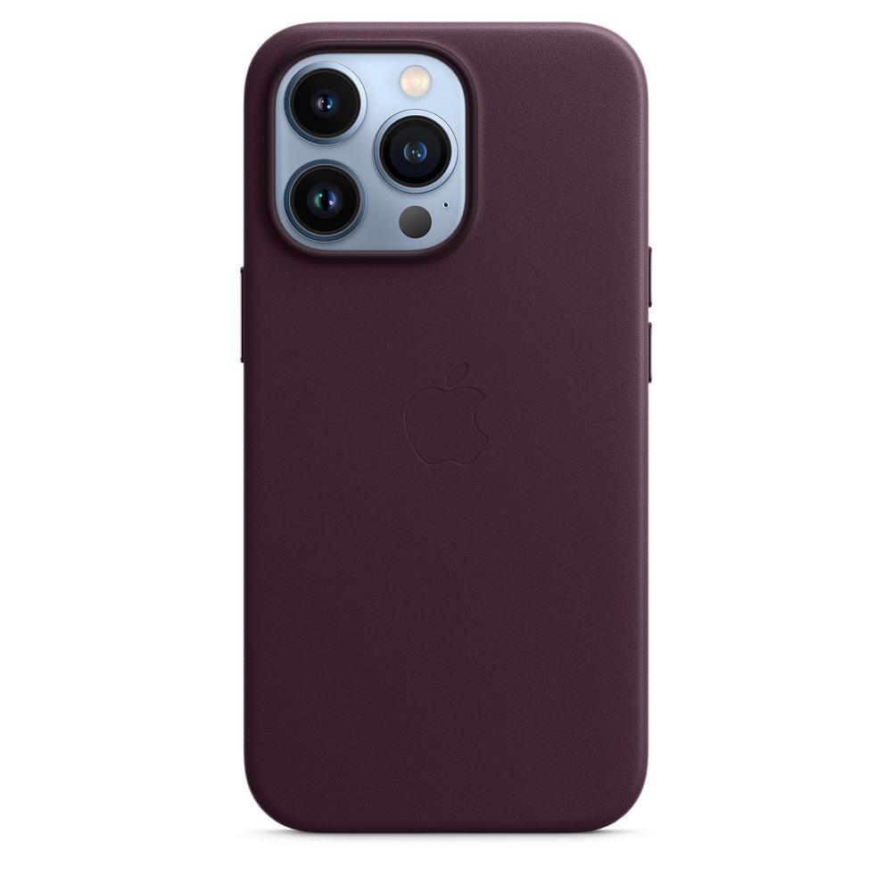 APPLE Leder Case mit MagSafe, Backcover, Apple, iPhone 13 Pro, Dunkelkirsch