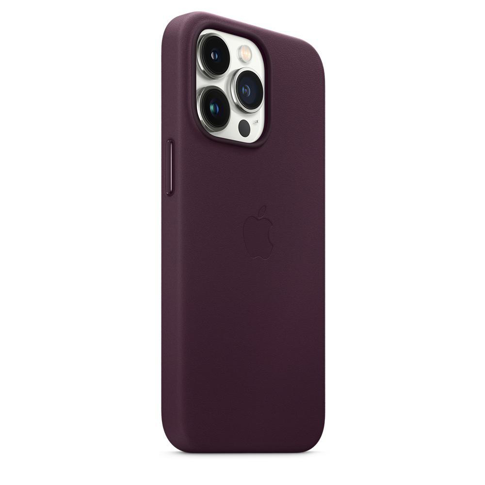 APPLE Leder Case mit MagSafe, Backcover, Apple, iPhone 13 Pro, Dunkelkirsch
