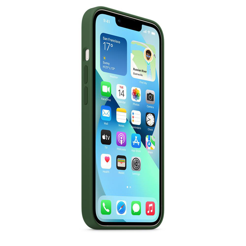 APPLE Silikon Case mit MagSafe, Backcover, Apple, iPhone 13, Klee