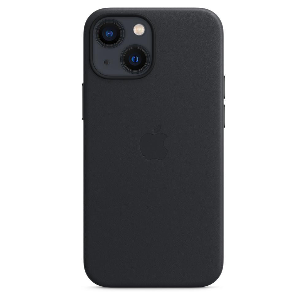 Eine schwarze iPhone-Hülle mit dem Apple-Logo in der Mitte. Die Hülle hat zwei Kameras.