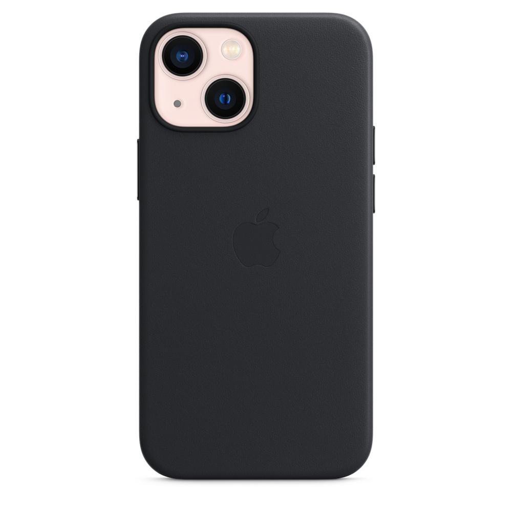 Eine schwarze iPhone-Hülle. Das Telefon hat zwei Kameras und einen Blitz. Das Apple-Logo ist mittig.