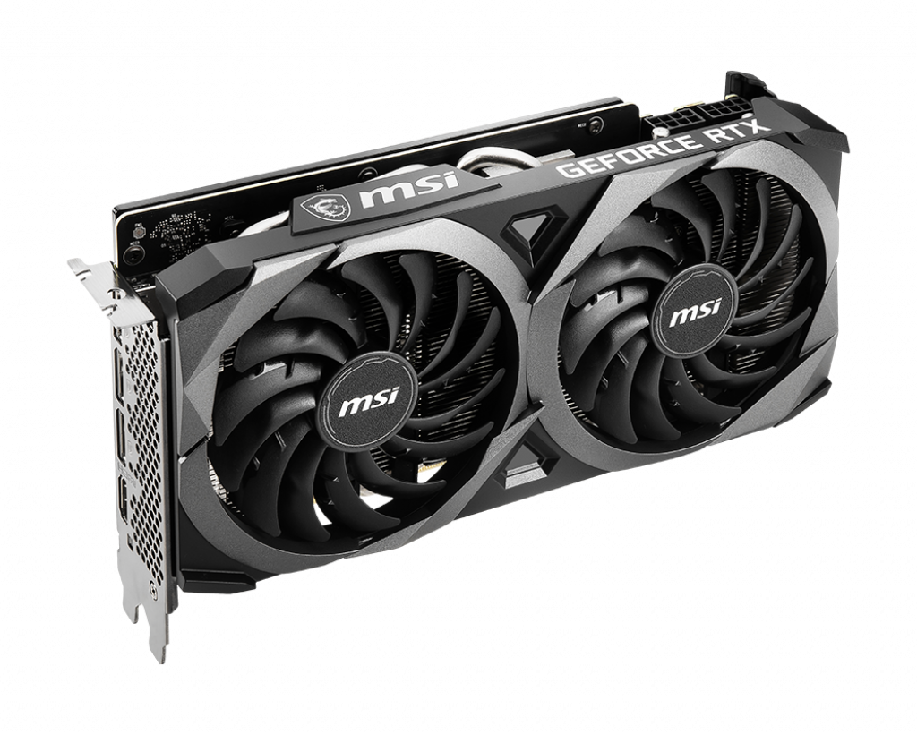 MSI Grafikkarte GeForce RTX™ 3070 VENTUS 2X 8G OC LHR, GDDR6, 1x HDMI, 3x DP, 256Bit
