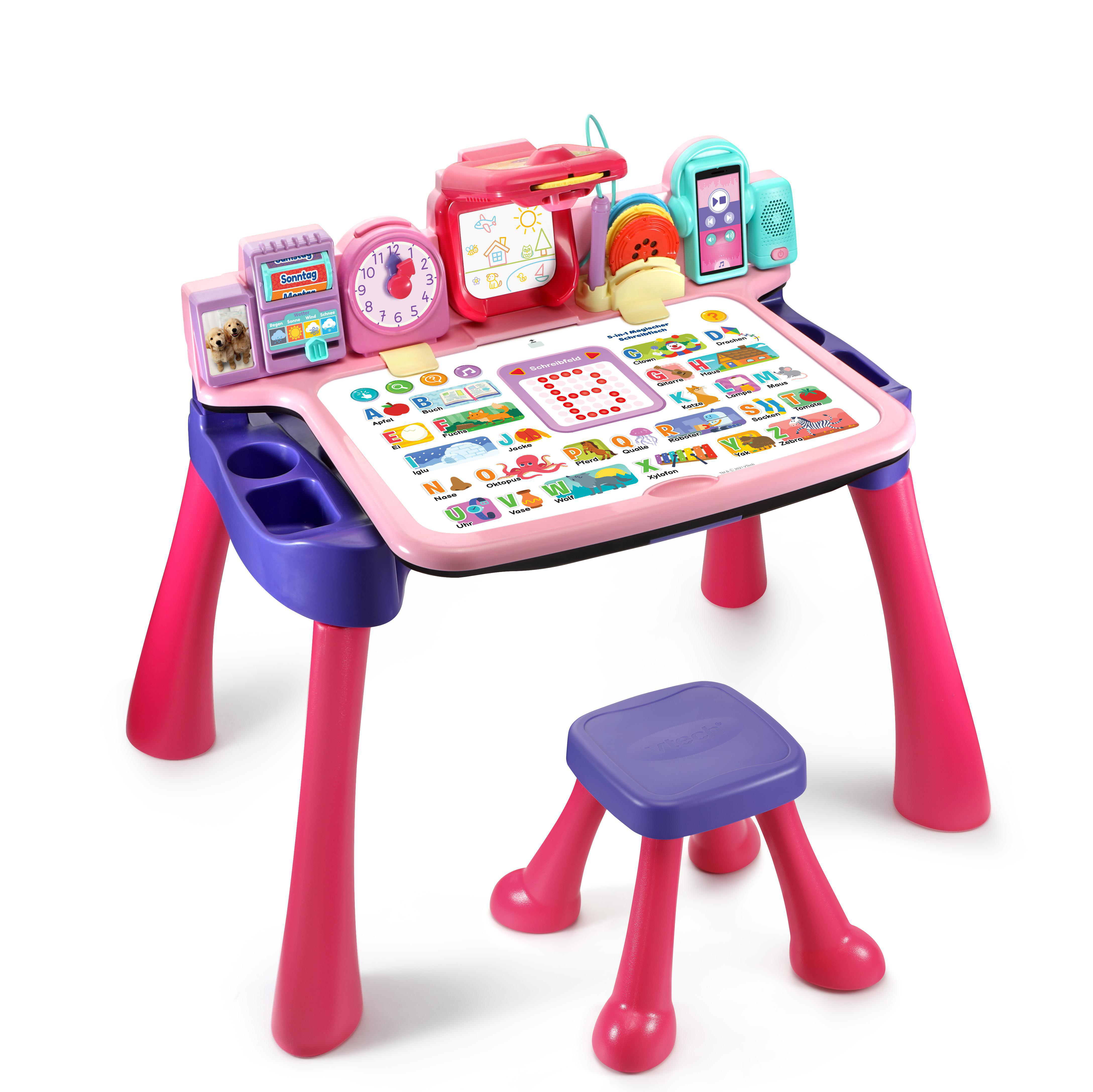 VTECH Pink Schreibtisch Magischer Kinderspielzeug, 5-in-1
