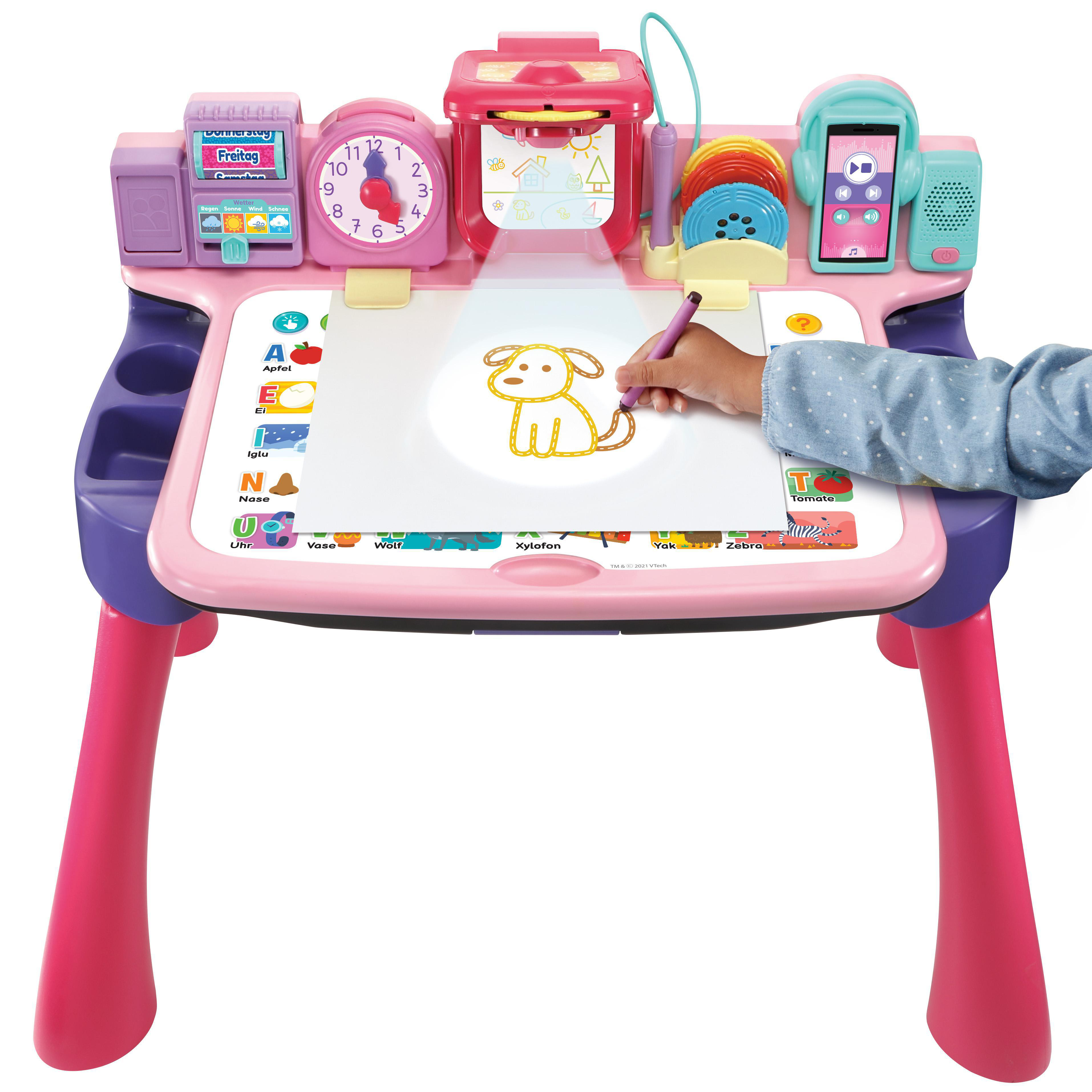VTECH Pink Schreibtisch 5-in-1 Magischer Kinderspielzeug,