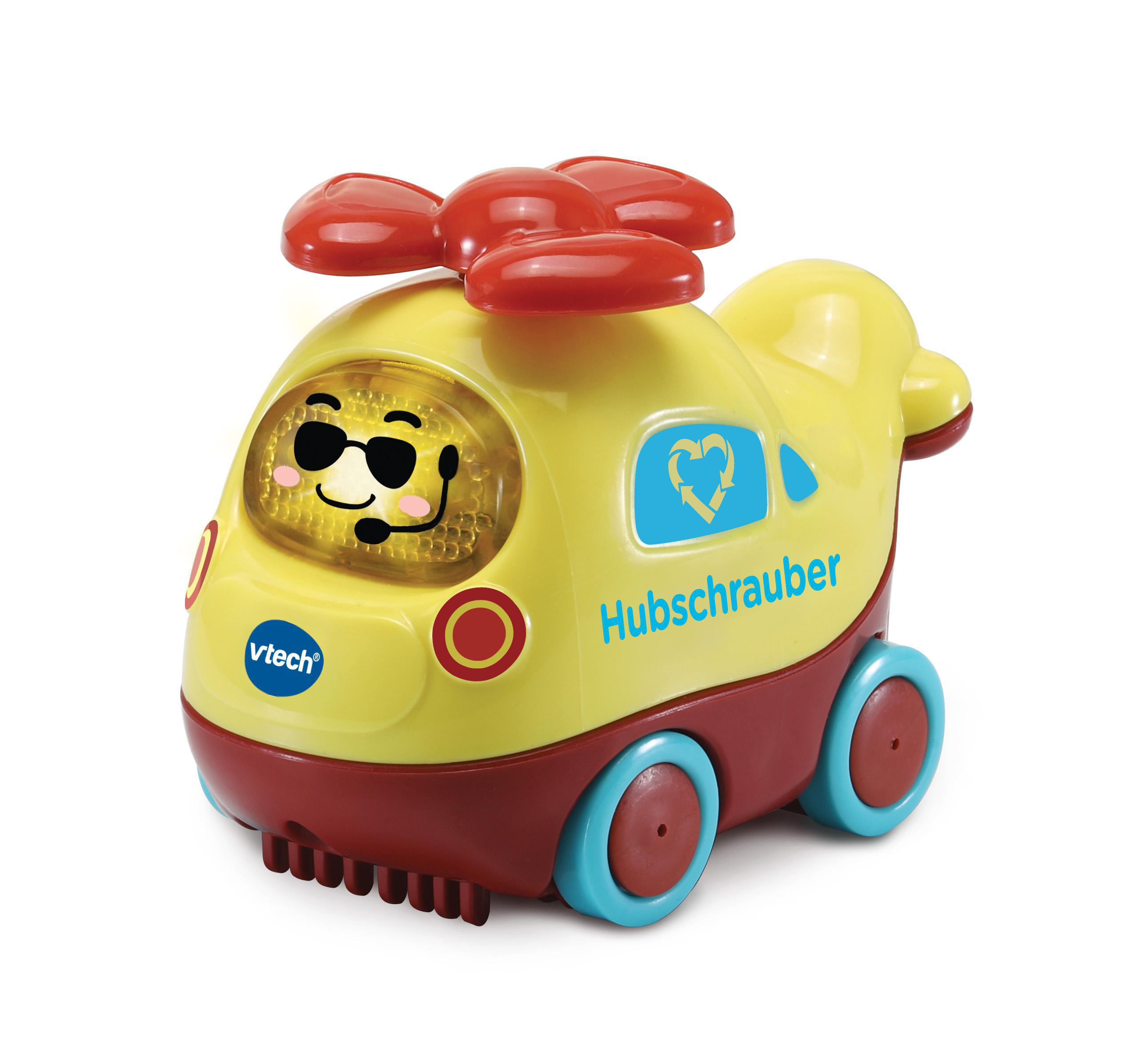 VTECH Tut Tut Baby Flitzer - Hubschrauber (aus bio-basiertem Kunststoff) Spielzeughubschrauber, Mehrfarbig