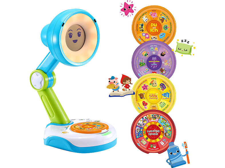 VTECH Funny Sunny, die interaktive Lampen-Freundin Kinderspielzeug, Mehrfarbig
