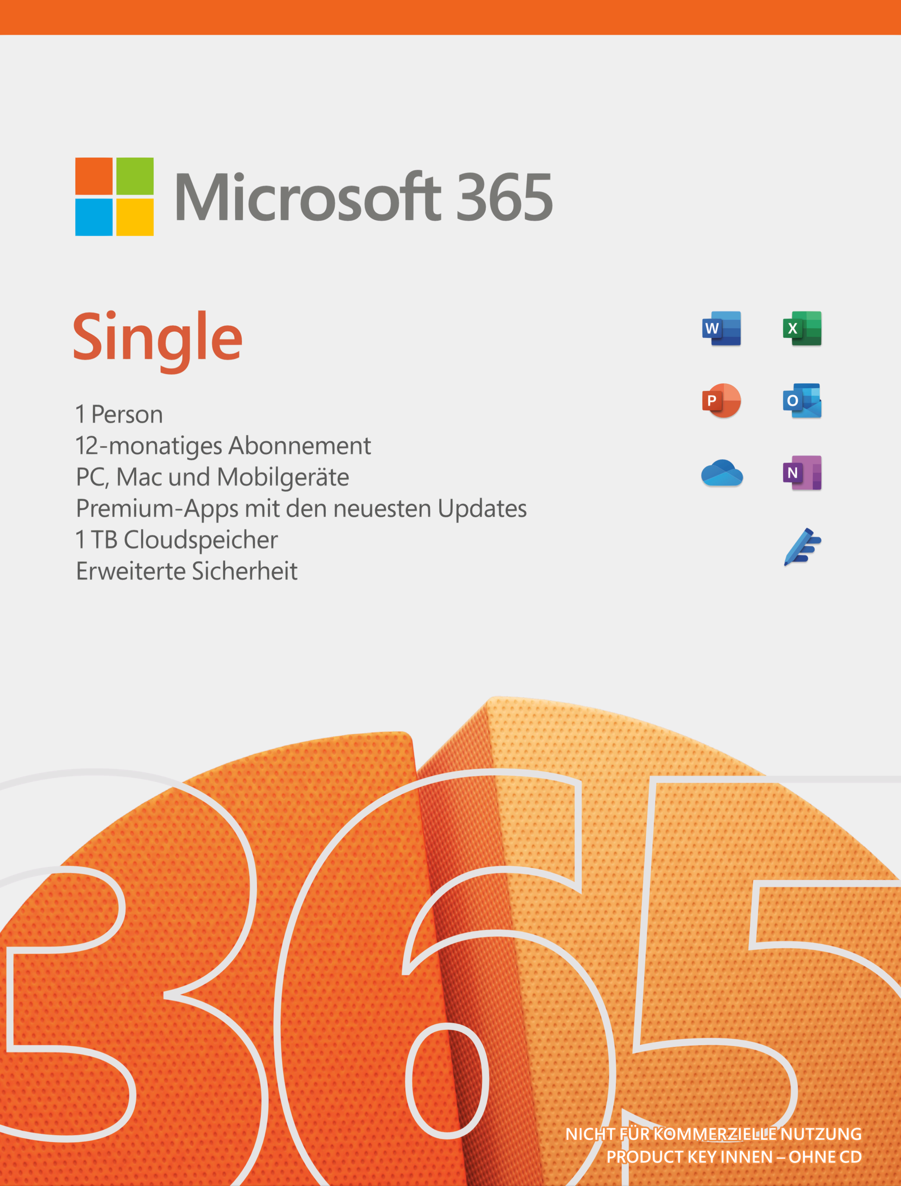 Microsoft 365 Single - PC/MAC - Allemand