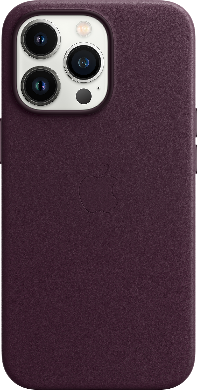 APPLE iPhone 13 Pro Leren Case MagSafe Donkere kers