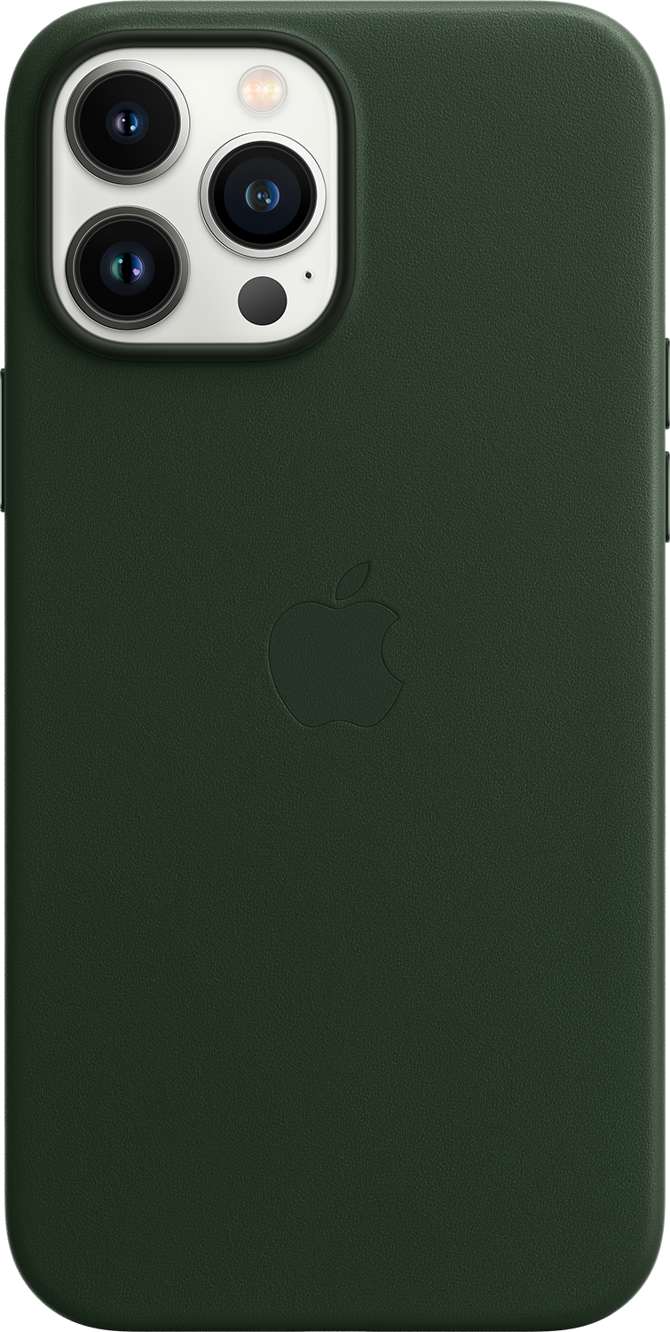 APPLE iPhone 13 Pro Max Leren Case MagSafe Sequoia-groen