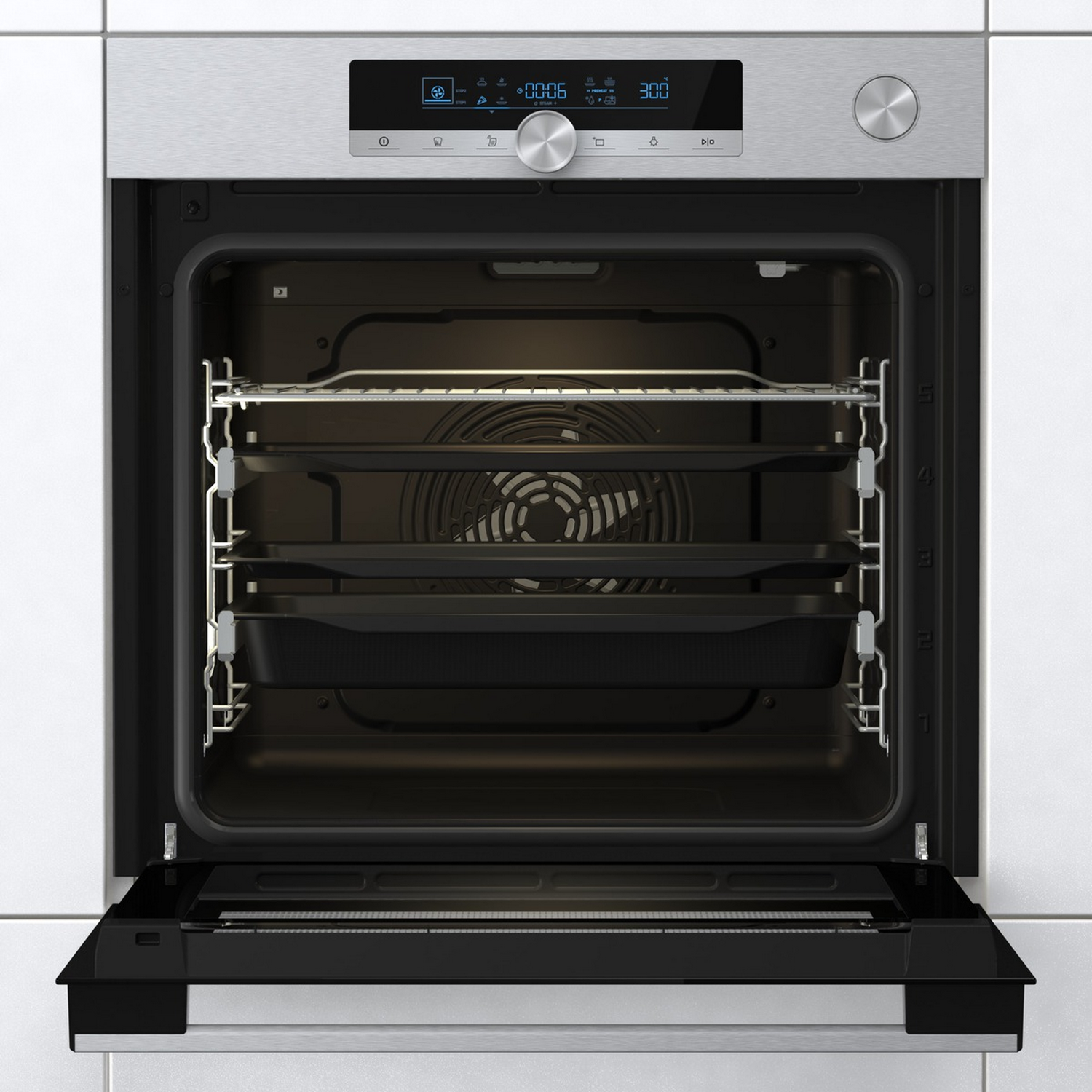 Horno - Hisense BSA66334AX, 77 l, Integrable, Eco Clean, 59.50 cm, Inox