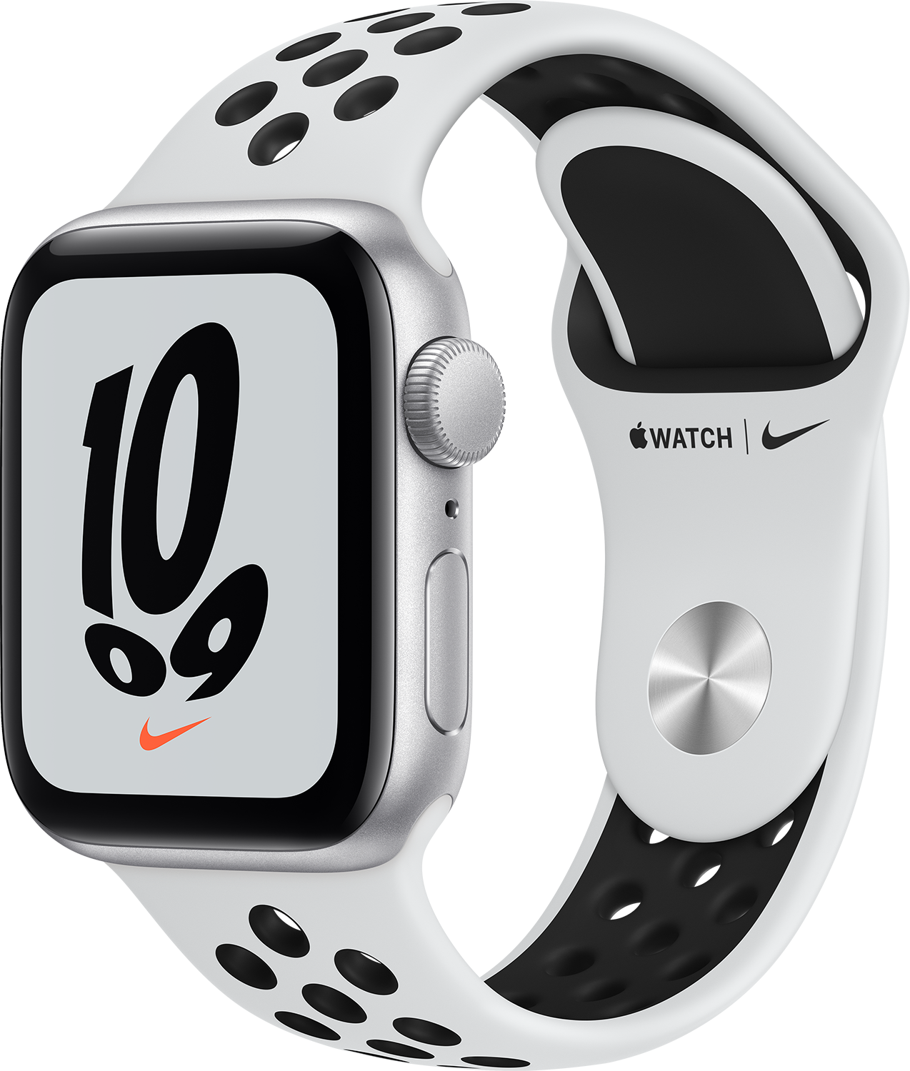 APPLE Watch SE Nike+ 40 mm zilver aluminium / zwarte sportband