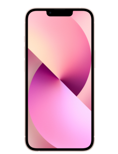 Ekranında pembe ve beyaz soyut bir arka plan bulunan bir akıllı telefon.