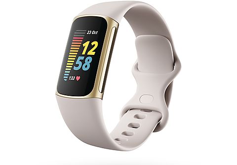 SMARTBAND FITBIT CHARGE 5 WHITE/SOFT GOLD, WHITE/SOFT GOLD