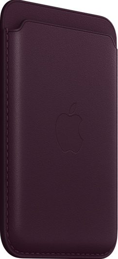 APPLE Leder Wallet mit MagSafe Sleeves, für Apple iPhone 12 Pro-13 Pro Max, Dunkelkirsch