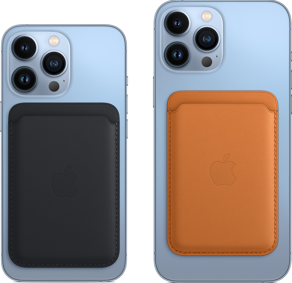 APPLE Leder Wallet mit MagSafe Sleeves, für Apple iPhone 12 Pro-13 Pro Max, Dunkelkirsch