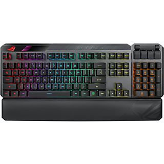 ASUS ROG Claymore II - Gaming-Tastatur, Kabellos / kabelgebunden, QWERTZ, Full size, Opto-Mechanical, Dunkelgrau/Schwarz