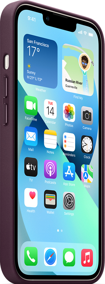 APPLE Leder Case mit MagSafe - Schutzhülle (Passend für Modell: Apple iPhone 13)