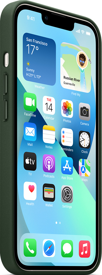 APPLE Leder Case mit MagSafe - Schutzhülle (Passend für Modell: Apple iPhone 13)
