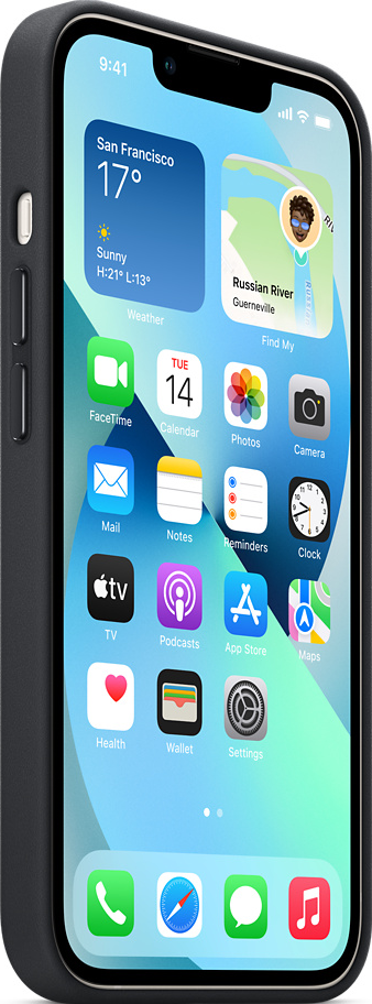 APPLE Leder Case mit MagSafe - Schutzhülle (Passend für Modell: Apple iPhone 13)
