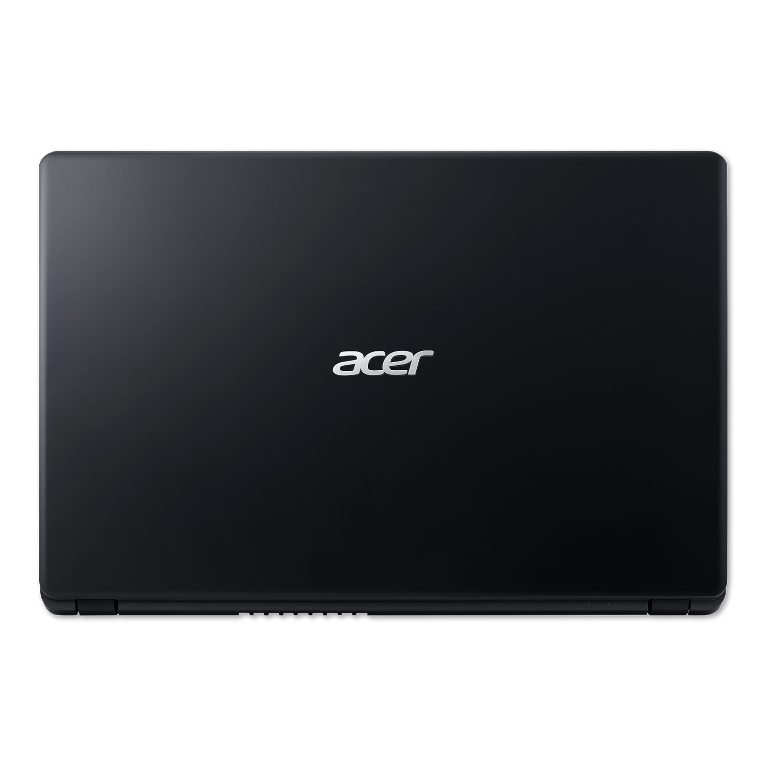 Portátil Acer negro. La pantalla está cerrada. Logotipo blanco de Acer.