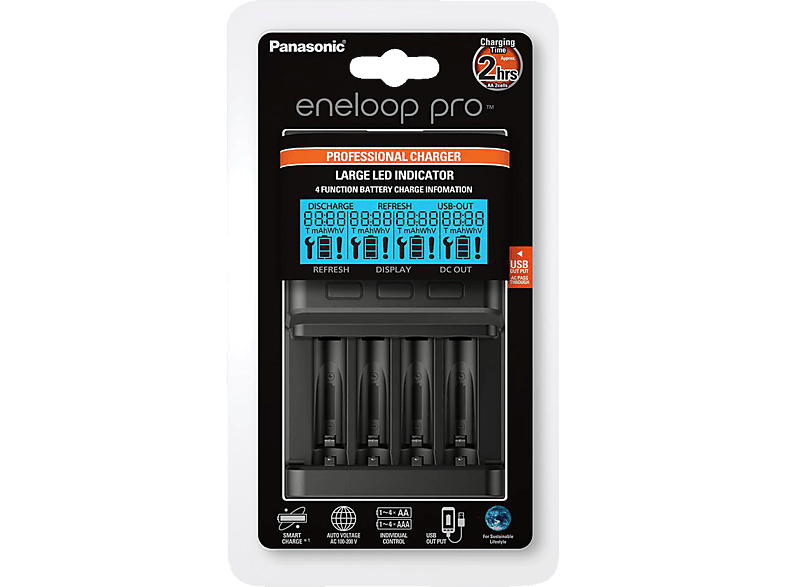 ENELOOP BQ-CC65E Ladegerät Universal, Schwarz