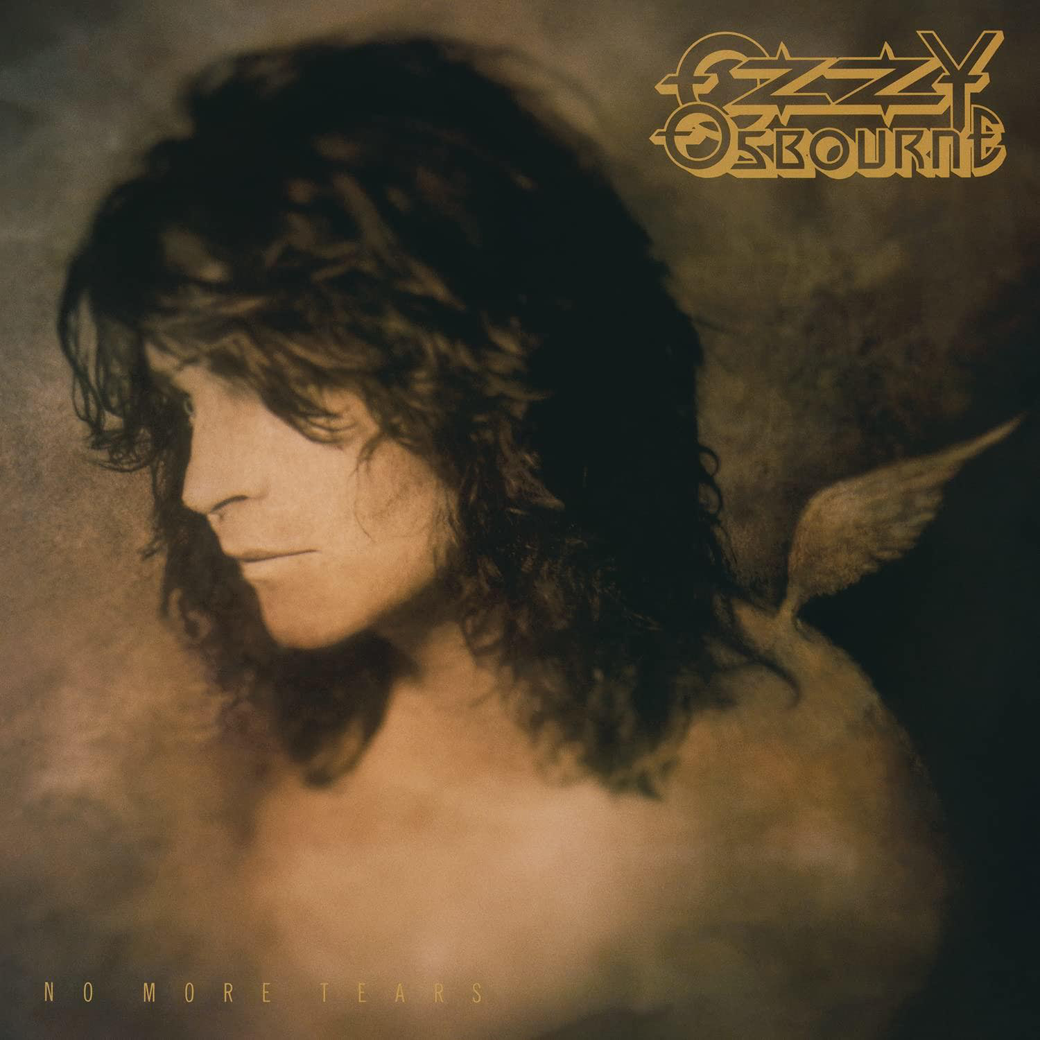 Albumcover mit Ozzy Osbourne Porträt und Text; verschwommener Hintergrund.