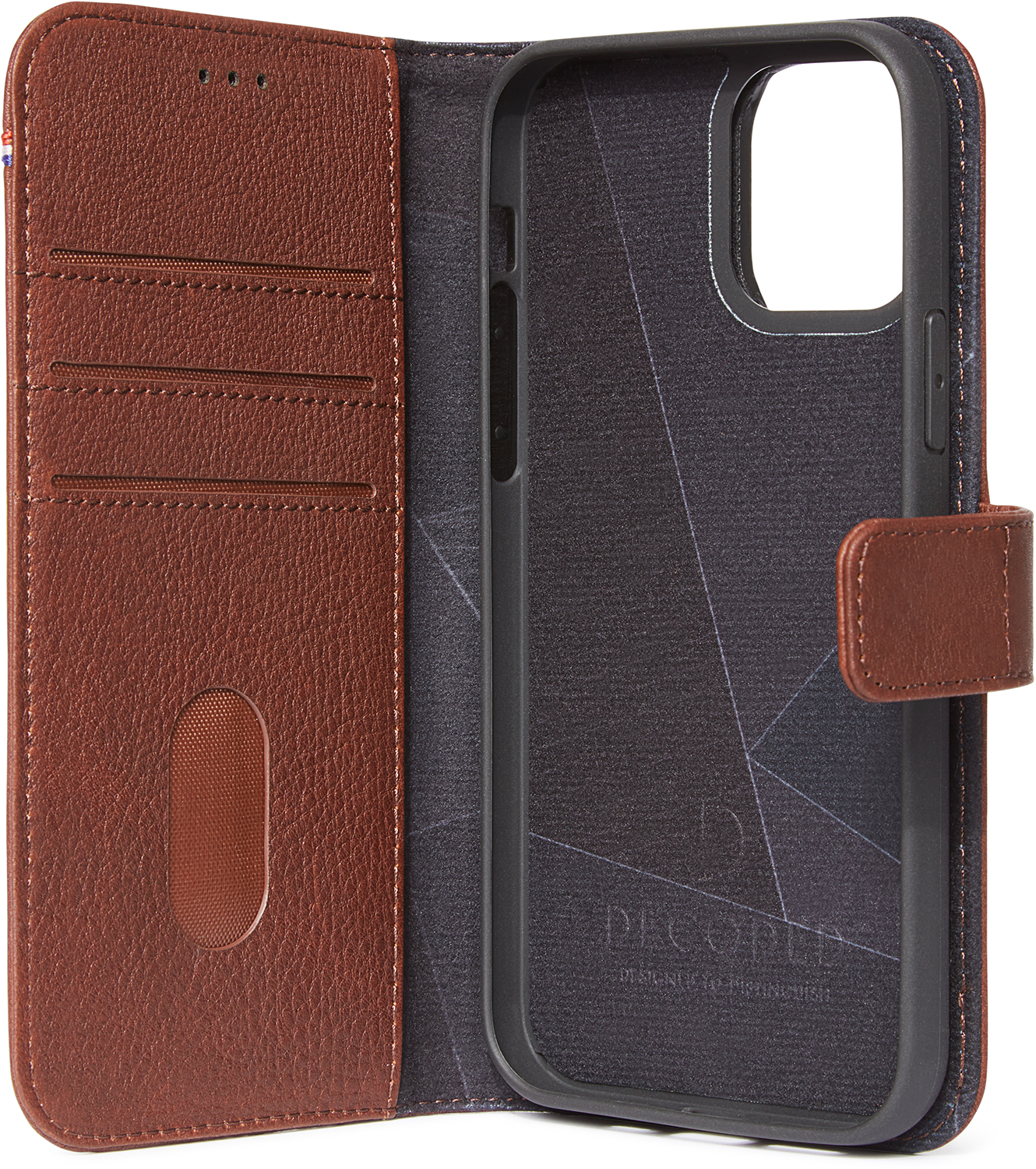 DECODED iPhone 12 mini Leren Wallet Case MagSafe Bruin