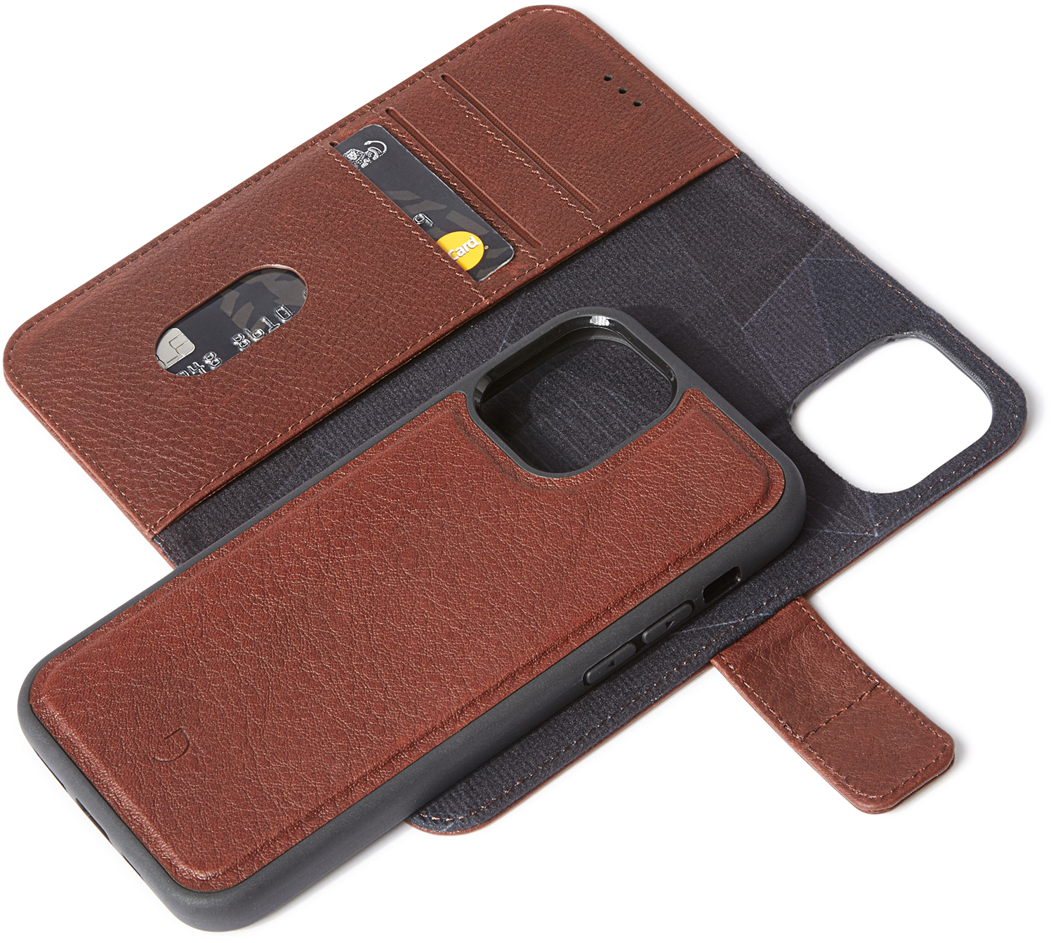 DECODED iPhone 12 mini Leren Wallet Case MagSafe Bruin
