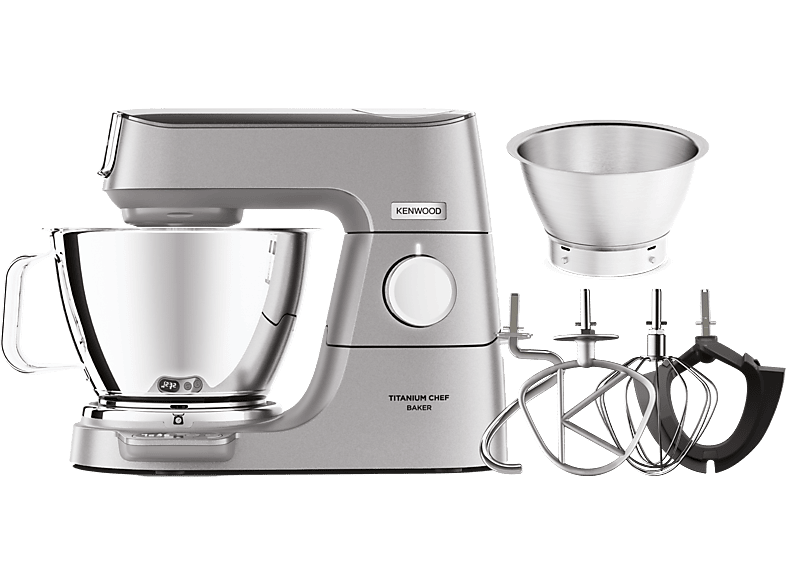 kaufen Titanium KVC KENWOOD Küchenmaschine 85.004SI Silber 5 1200 online Watt) (Rührschüsselkapazität: Solo | MediaMarkt l, Chef Baker