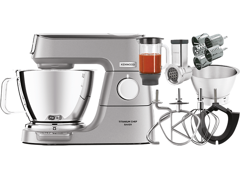 KENWOOD KVC 85.314SI Titanium Chef Baker SET Küchenmaschine Silber  (Rührschüsselkapazität: 5 l, 1200 Watt) online kaufen | MediaMarkt