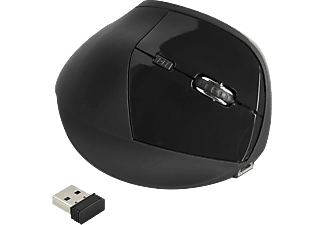 EWENT EW3158 vezeték nélküli jobbkezes ergonomikus egér, USB, 5 gombos, 800 - 1600 dpi, fekete