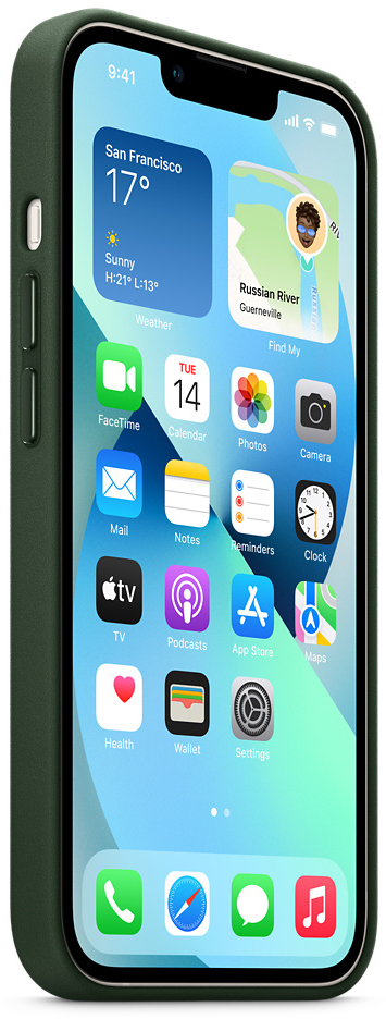 APPLE Cover Leather with Magsafe iPhone 13 Sequoia Green (MM173ZM/A)