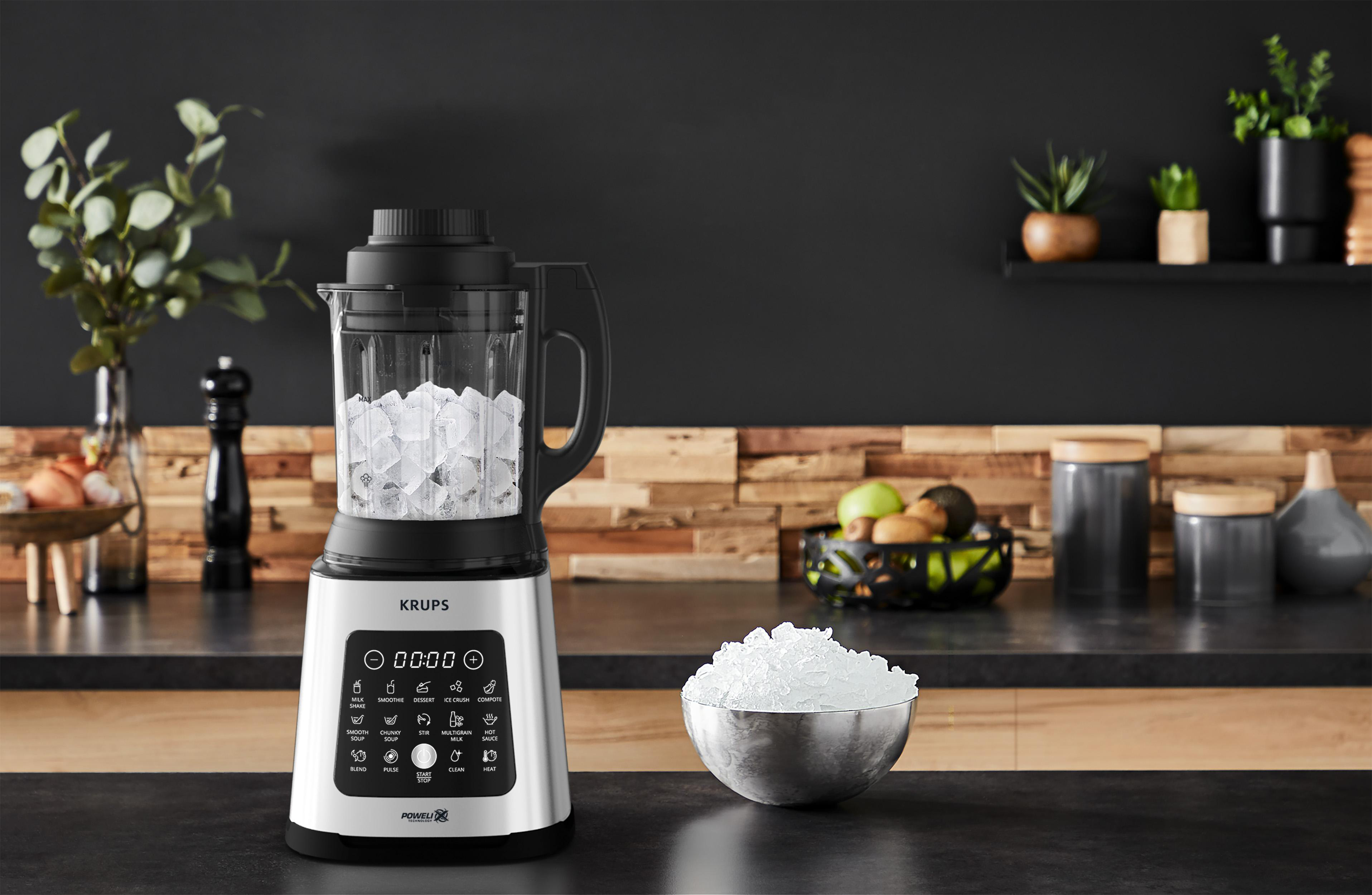 KRUPS KB835D Perfect Mix Cook Standmixer Silber/Schwarz (1400 Watt, 1.75 l)