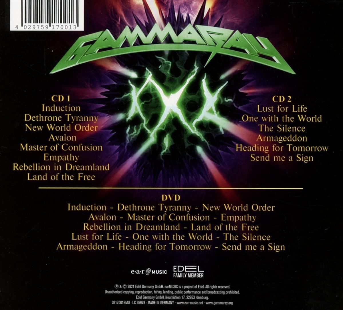 CD mit Albuminformationen. Das Album heißt Gamma Ray.