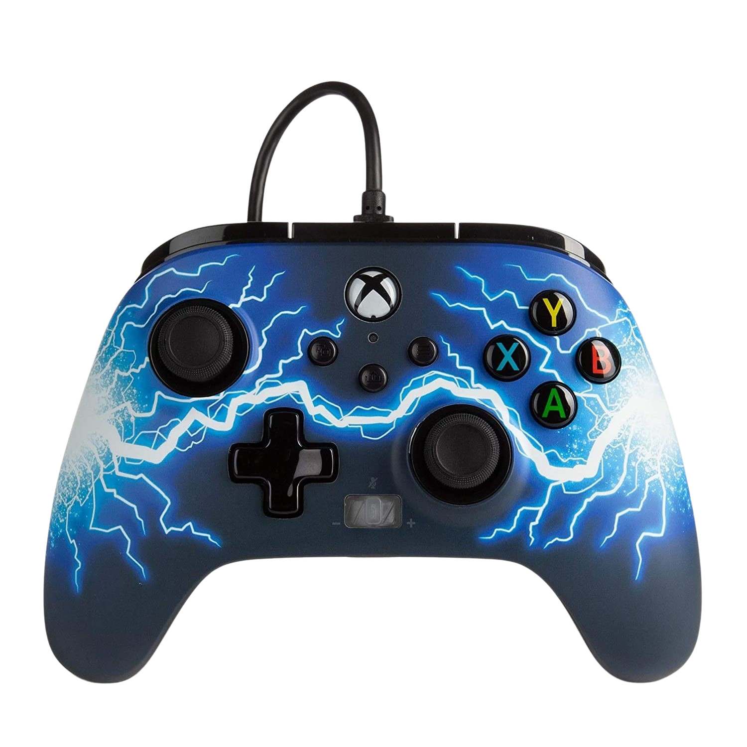 Mando - PowerA Enhanced, Para mando Xbox Series X/S, Diseño Arc Lighting, Cable, USB, Jack 3.5 mm, Azul