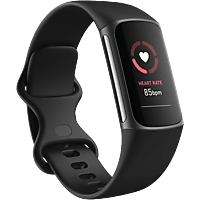 Pulsera de actividad | Fitbit 5, Platino Negro, 13 - 21 cm, 1.04", GPS, BT LE, NFC, SpO2