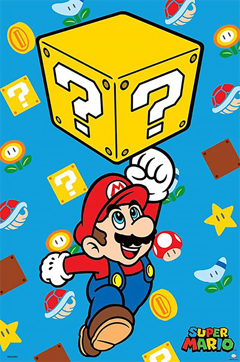 Poster Mario -AMERICA- Block Jump Super PYRAMID Poster Großformatige