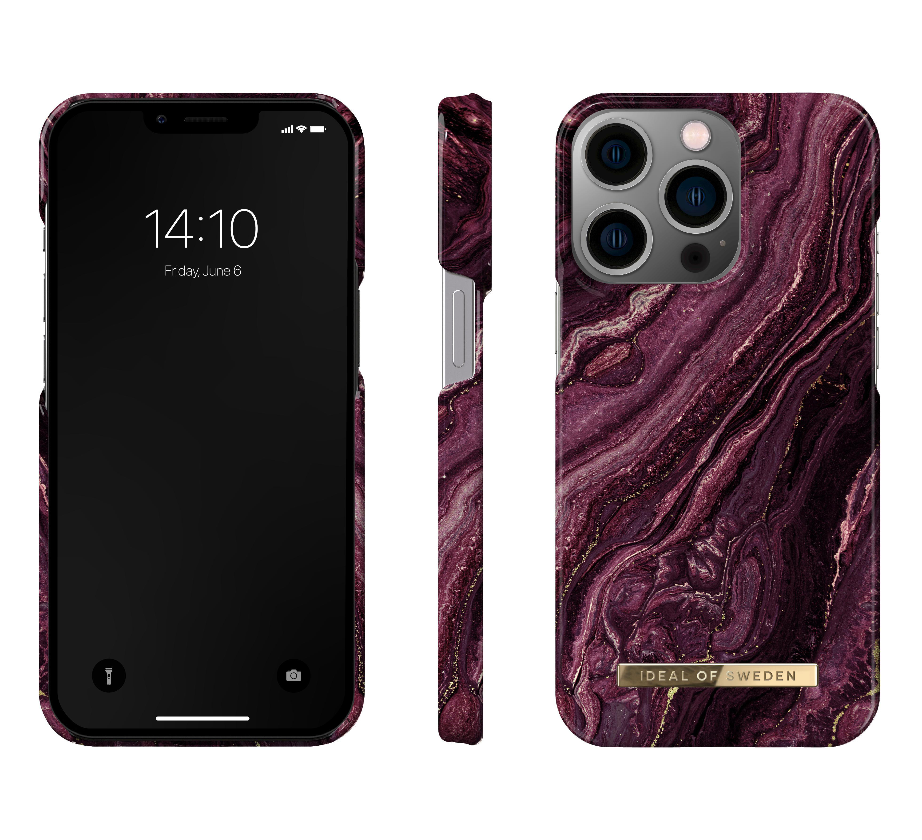 IDEAL OF SWEDEN Fashion Case, 13 Pro, Plum iPhone Backcover, Apple, Golden