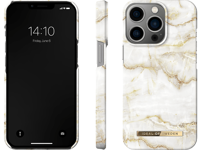 IDEAL OF SWEDEN Marble Pearl Case, iPhone Pro, Glolden Apple, Fashion Backcover, 13