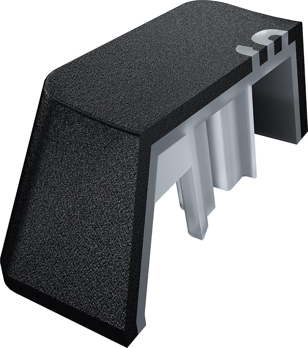 Schwarzes Eckstück aus Kunststoff und Schaumstoff mit weißem Einsatz.