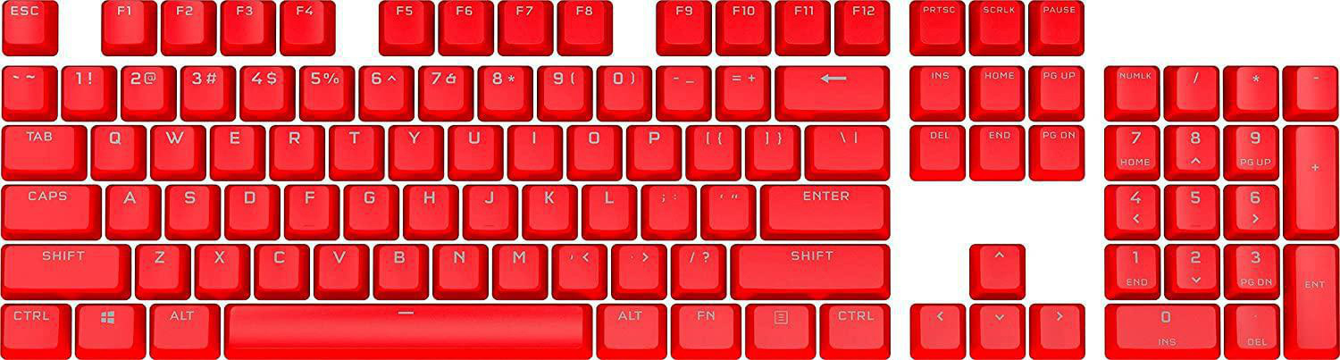 CORSAIR PBT DOUBLE-SHOT PRO-Tastenkappen, Key-Caps, Red