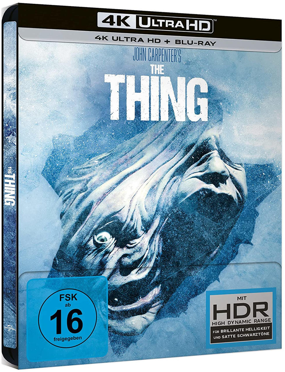 Eine DVD-Hülle mit dem Film "The Thing" und seinem Cover-Artwork.