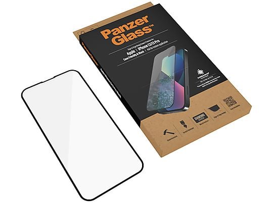 PANZERGLASS Antibacteriële Zwarte Case Friendly voor Apple iPhone 13/13 Pro