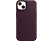 APPLE iPhone 13 MagSafe rögzítésű bőr tok, sötét meggypiros